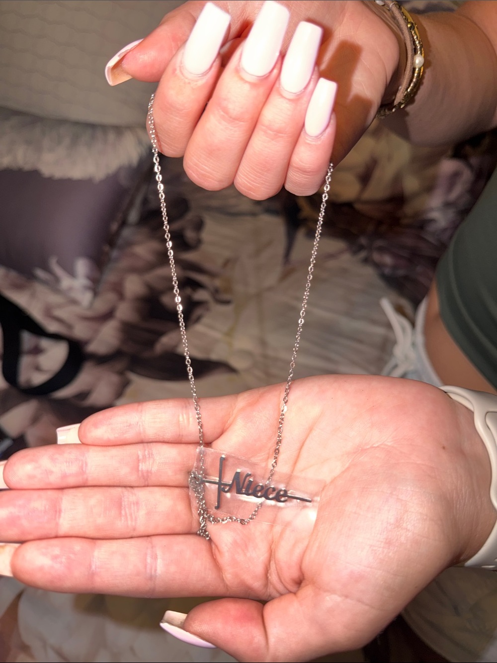 Silver 'Niece' Script Pendant Necklace - Feminine Silver Jewelry